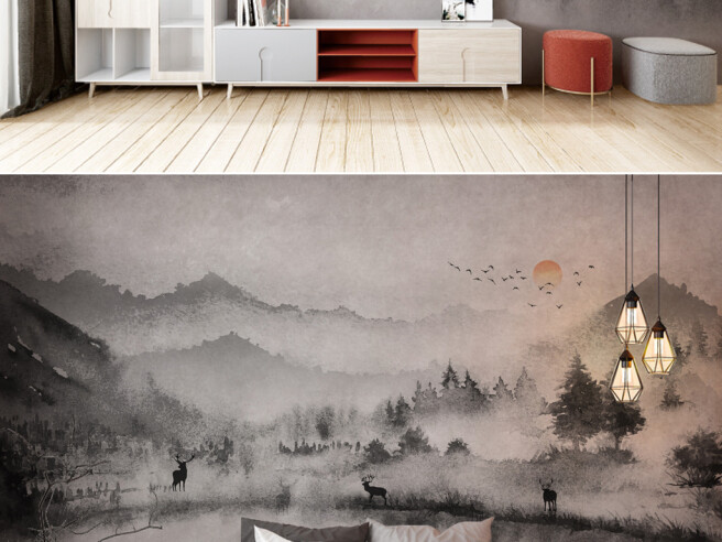 Фотообои Олени у озера