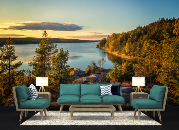 лес и озеро