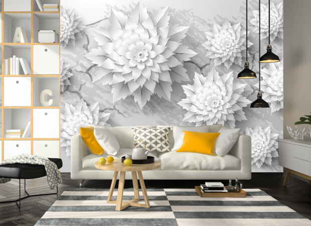 белые цветы