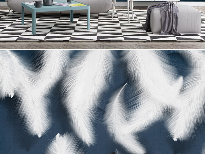 Фотообои Перья на воде