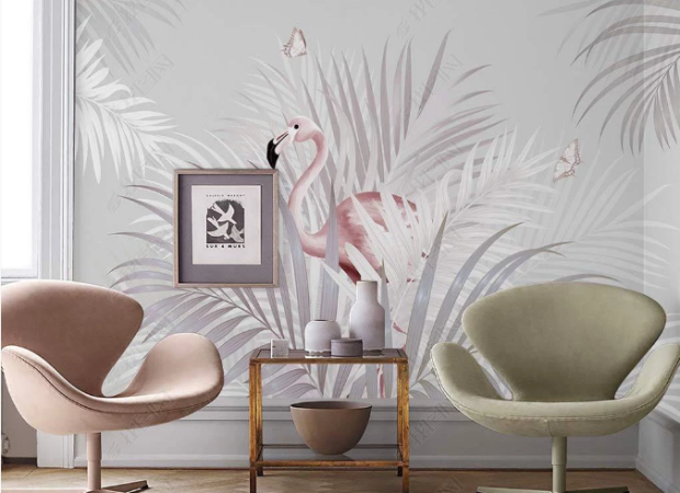 фламинго в зарослях