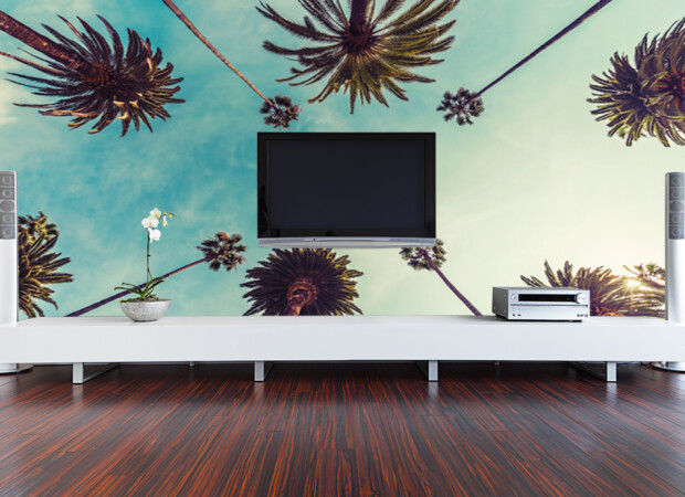 стена с пальмами