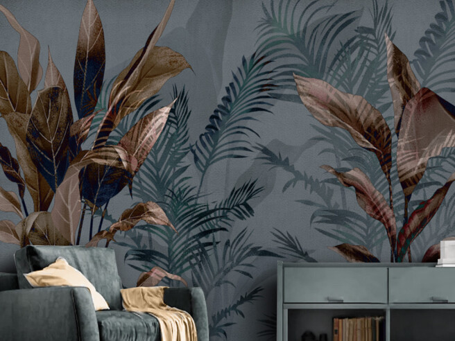 Фотообои Кусты с большими листьями