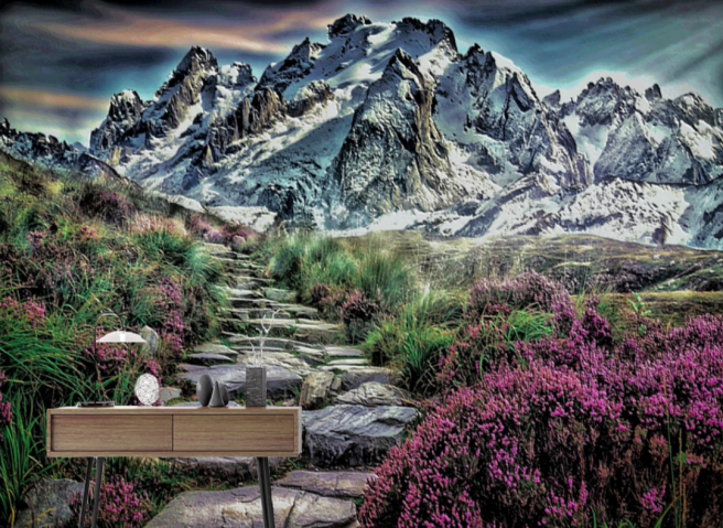 Фотообои горная тропа