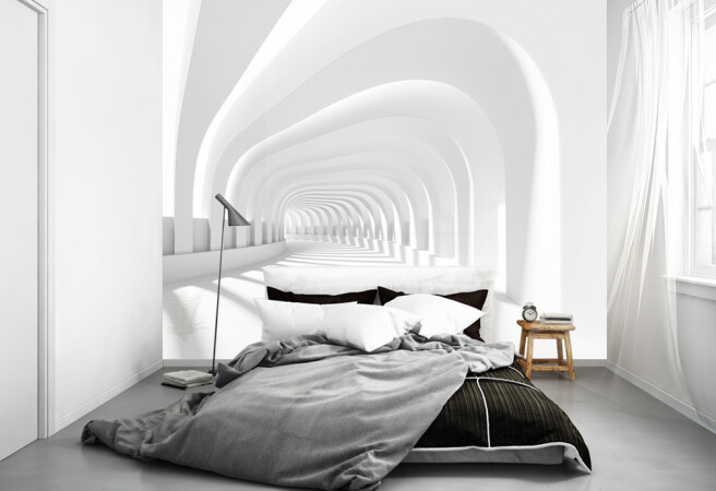 Фотообои белоснежные коридоры