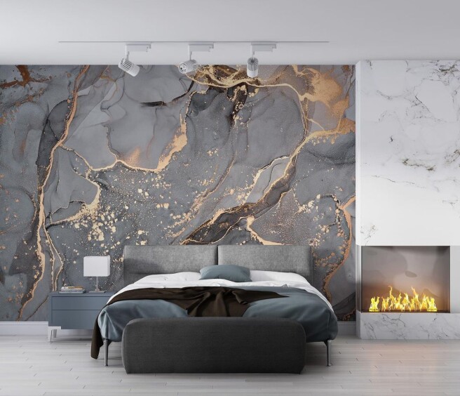 Фотообои серое золото