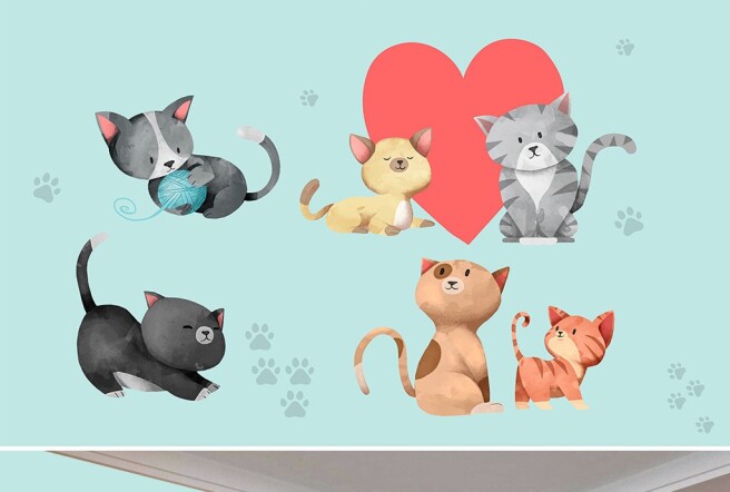Фотообои Закохані коти