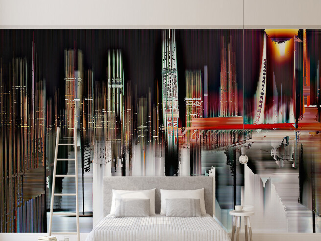 Фотообои Размытое очертание города