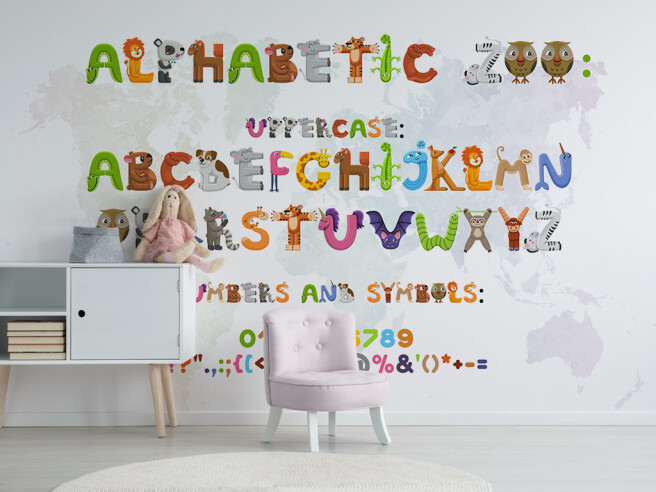 Фотообои Алфавітний зоопарк