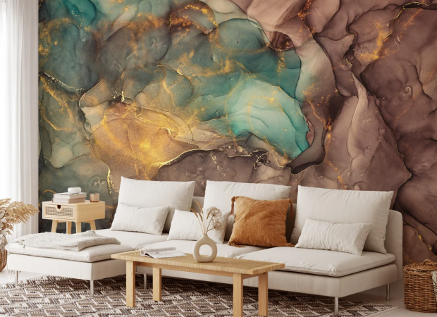 коричнево-золотий-зелений флюїд