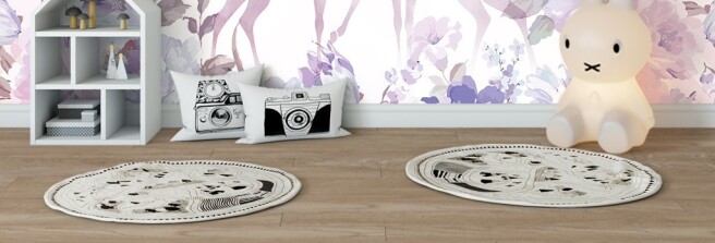 Фотообои Два оленя посреди цветов