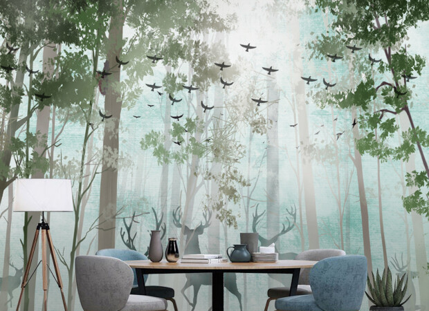 Ранним утром в лесу