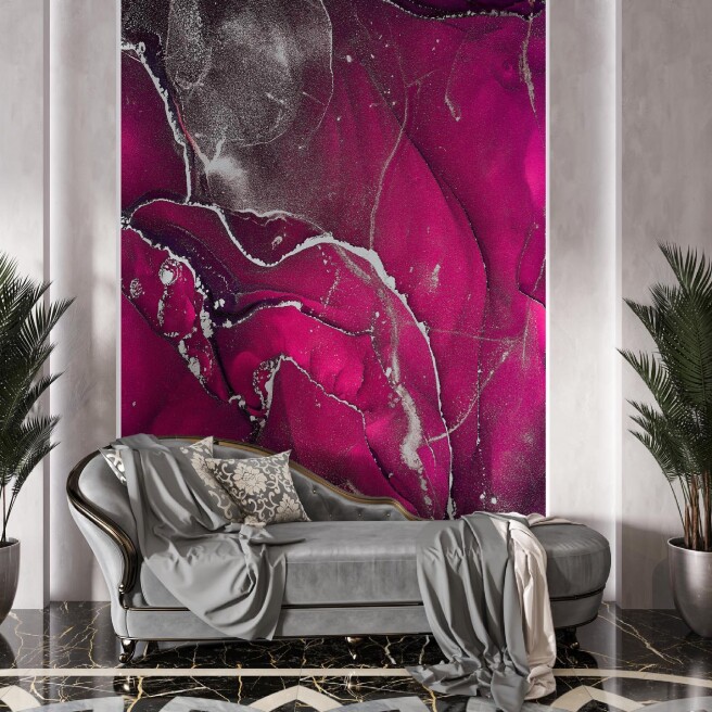 Фотообои красный флюид