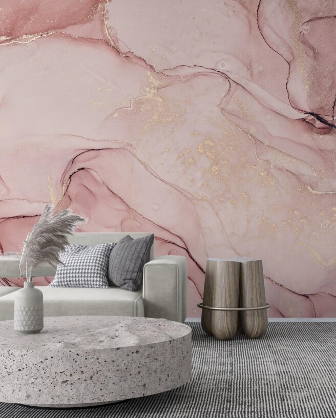 Фотообои светло-розовый  флюид