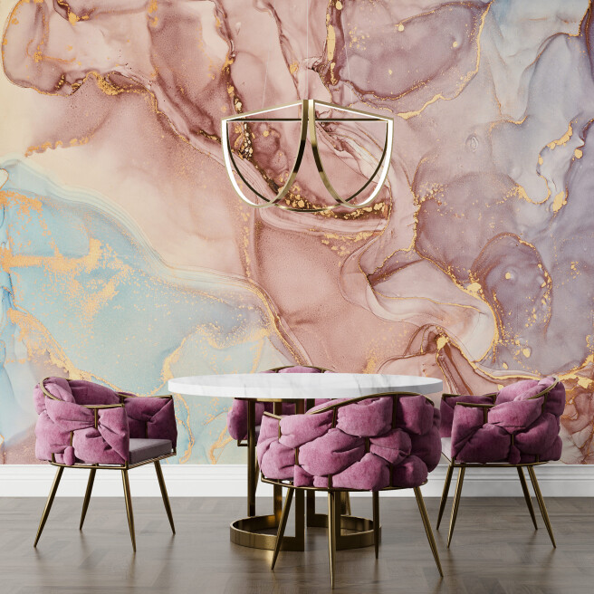 Фотообои флюид с розовым переливом