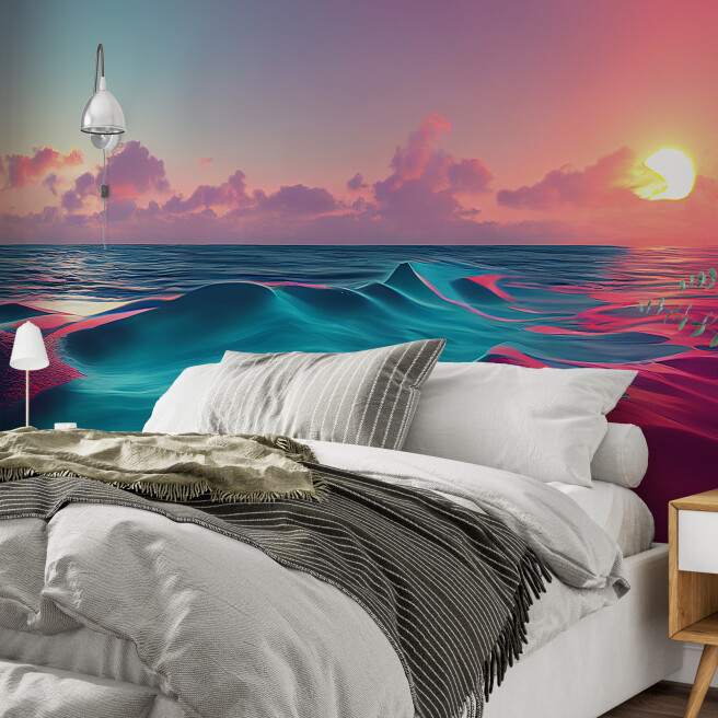 Фотообои море на заході сонця
