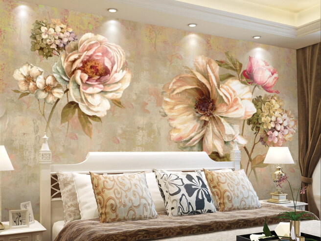 Фотообои Два бежеві букети