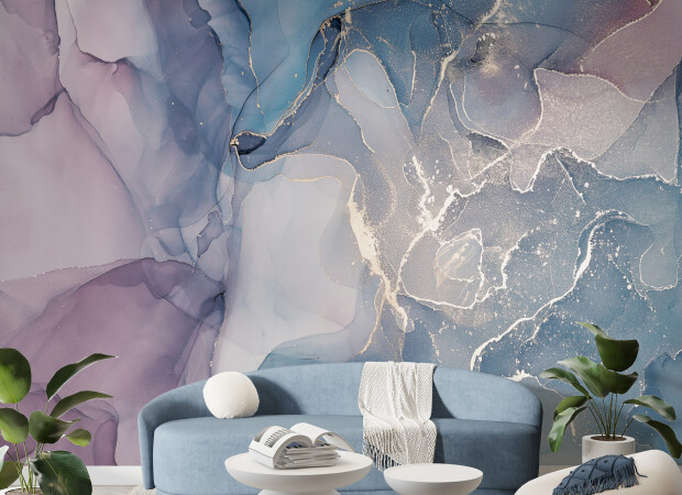 фиолетово-голубой флюид