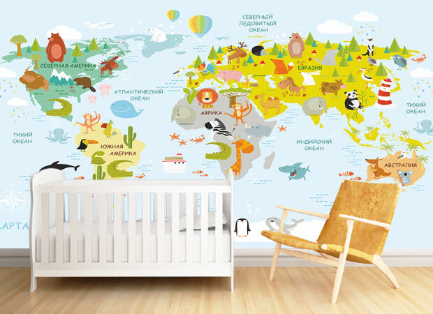 карта с животными.