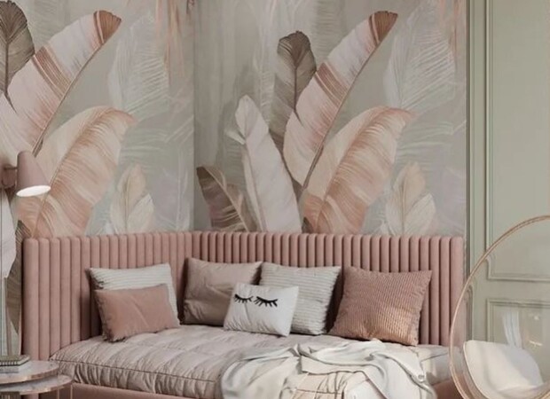 объемные светлые листья