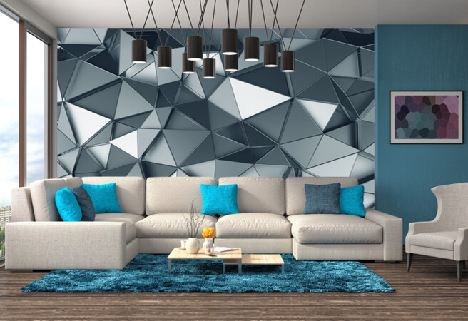 Фотообои объемные треугольники