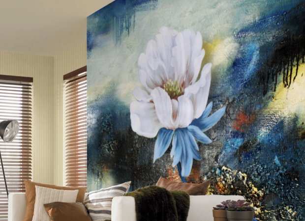 нарисованный цветок