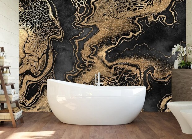 черно-золотой флюид