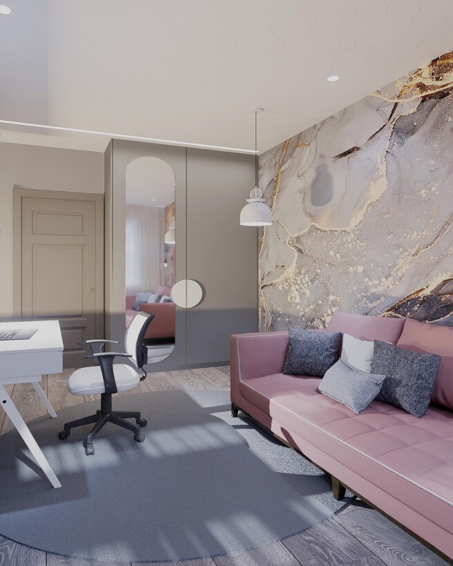 Фотообои флюид красивый с оттенком фиолетвого