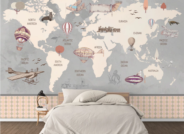 карта с дирижаблями