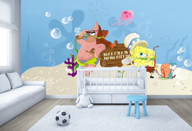 Фотообои Спанчбоб и Патрик