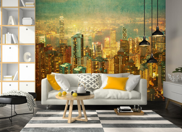 небоскребы в тумане