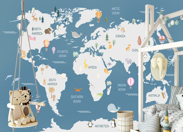 Карта и воздушные шары