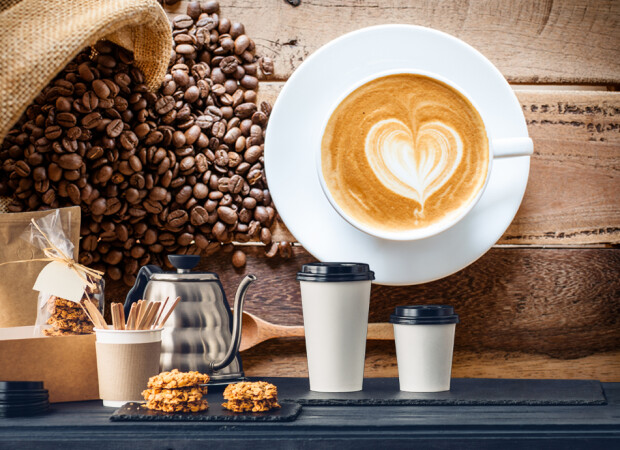 кофе с сердечком
