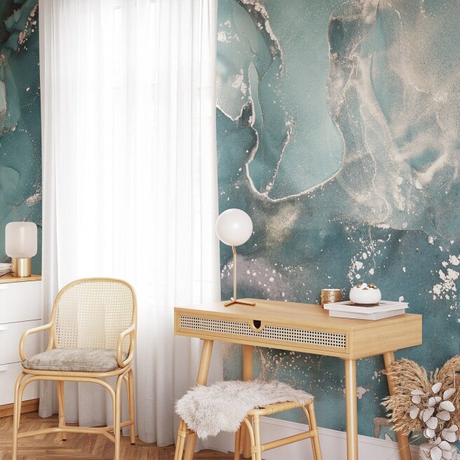 Фотообои флюид под цвет морской волны