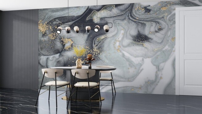 Фотообои темный флюид со светлым серым