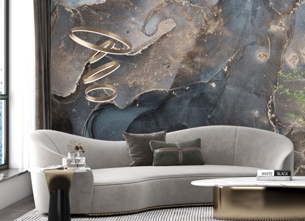 синій флюїд із дрібним вкрапленням золота