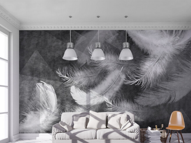Фотообои Падающие перья