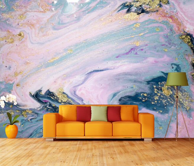 Фотообои мраморная радуга