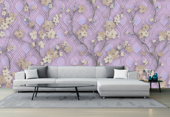 Фотообои бумажные цветы