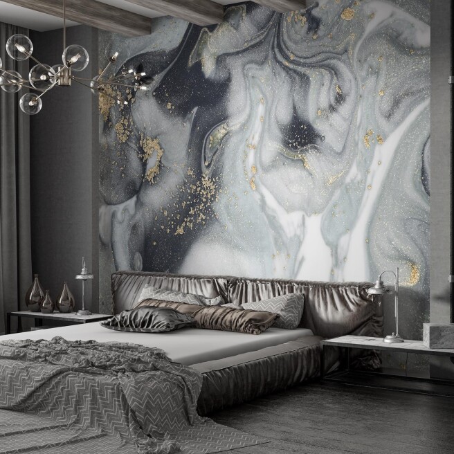 Фотообои темный флюид со светлым серым