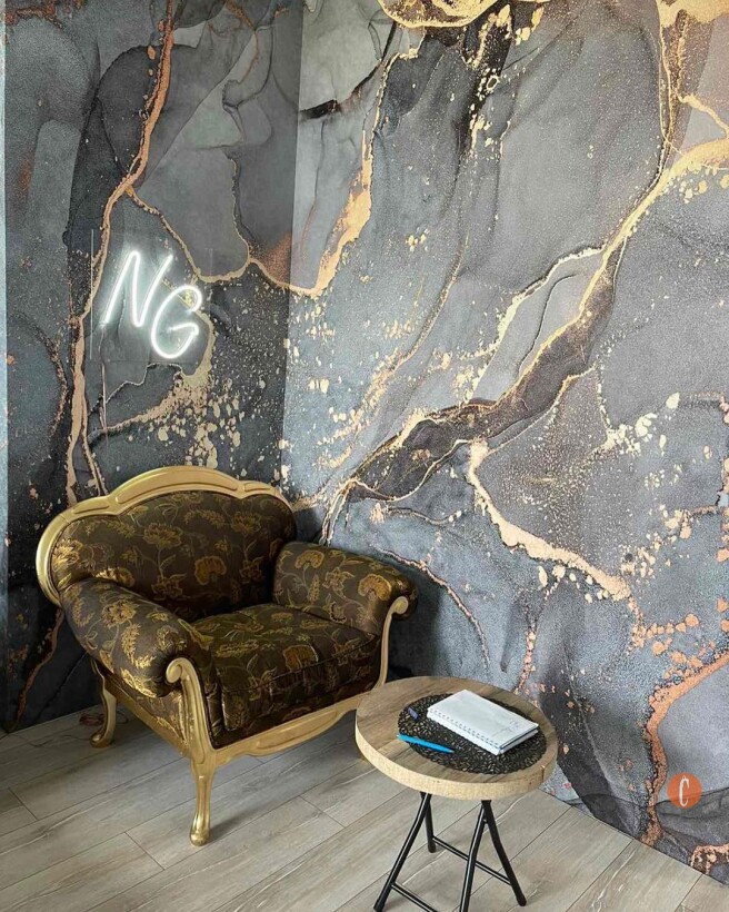 Фотообои серое золото