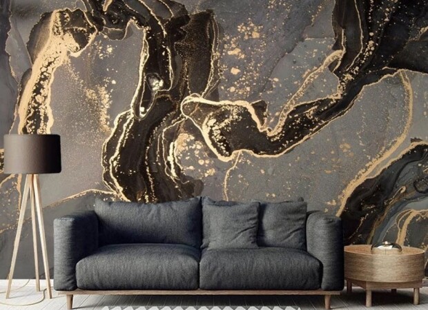 сіро-чорний золотий флюїд