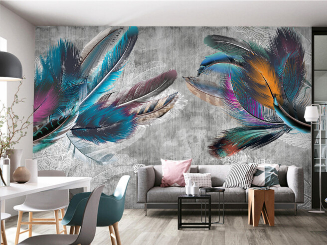 Фотообои Синие перышки