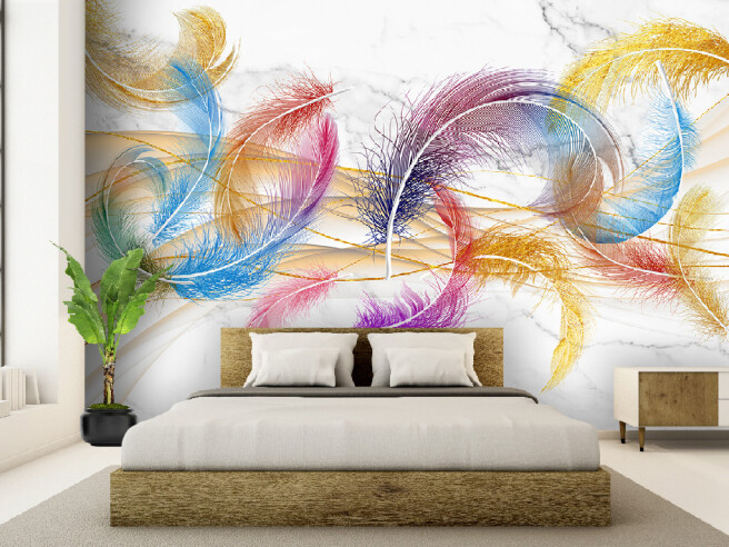 Фотообои Круглые перья