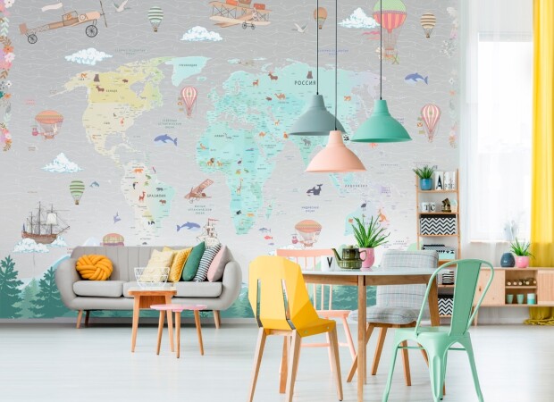 Политическая карта в детскую