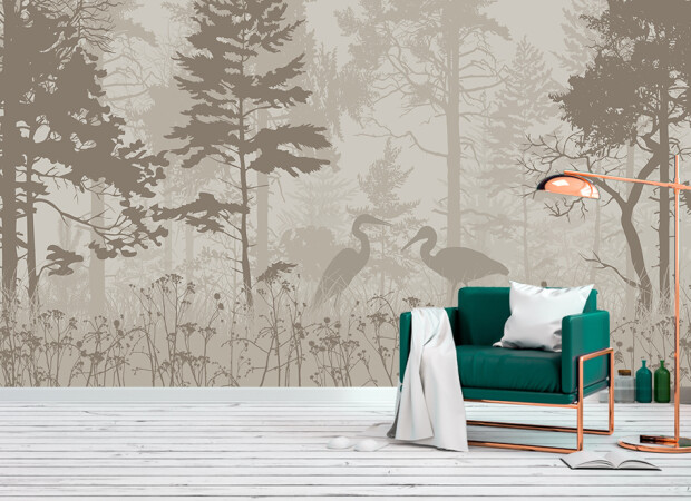 коричневый лес