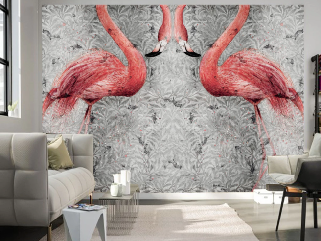 Фотообои два фламинго