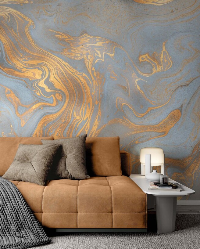 Фотообои золотая краска