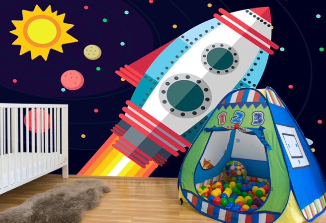 Фотообои летящая ракета