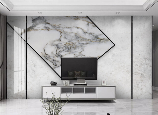 Черно-белый гранит в квадрате